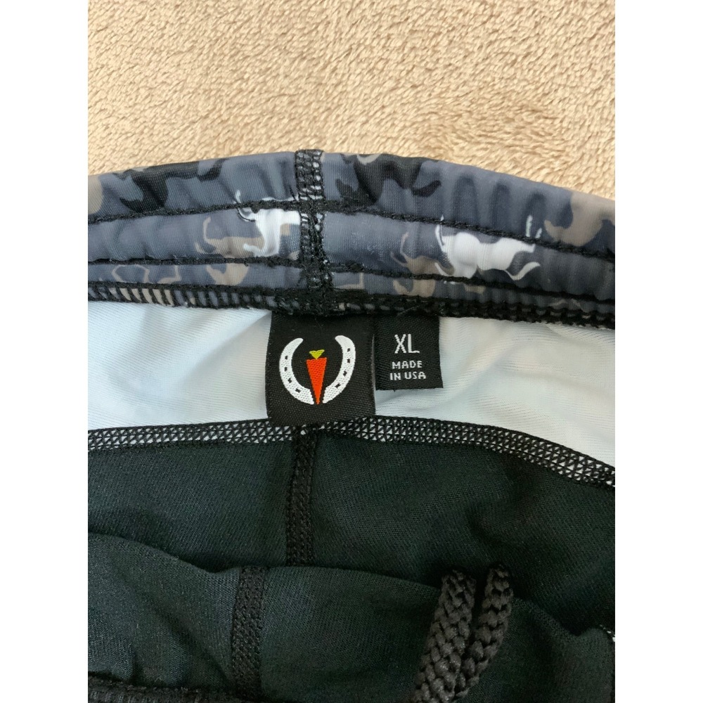 Kerrits Black Leggings with Gray Horse-Print Panels - Picture 4 of 9
